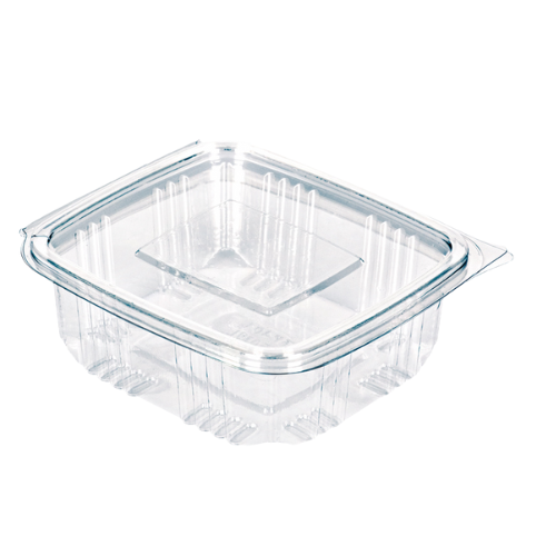 Envases Plastico Rpet Transparentes Tapa Unida Bisagra Cuadrados